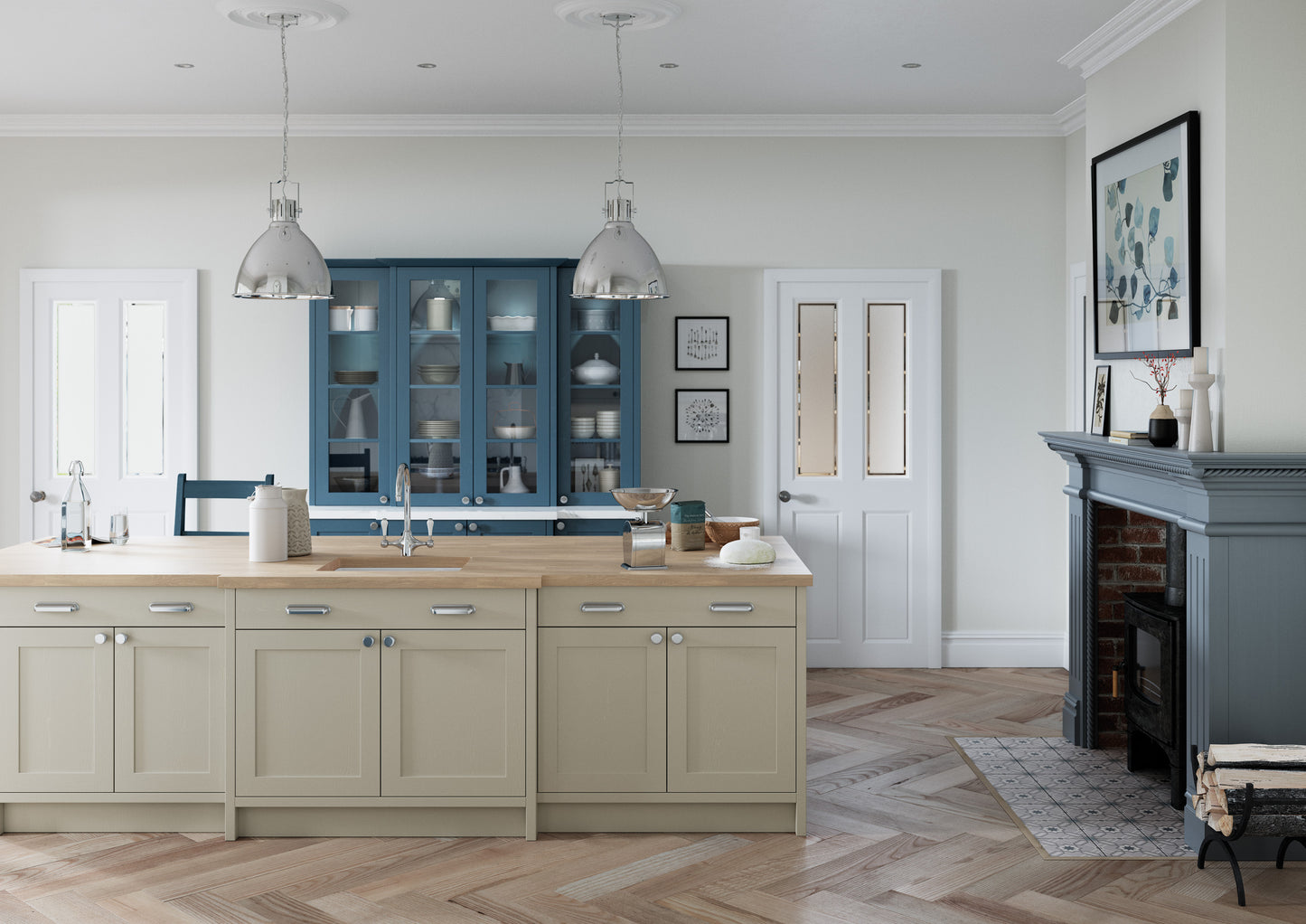Aldana Slim Frame Shaker Kitchen
