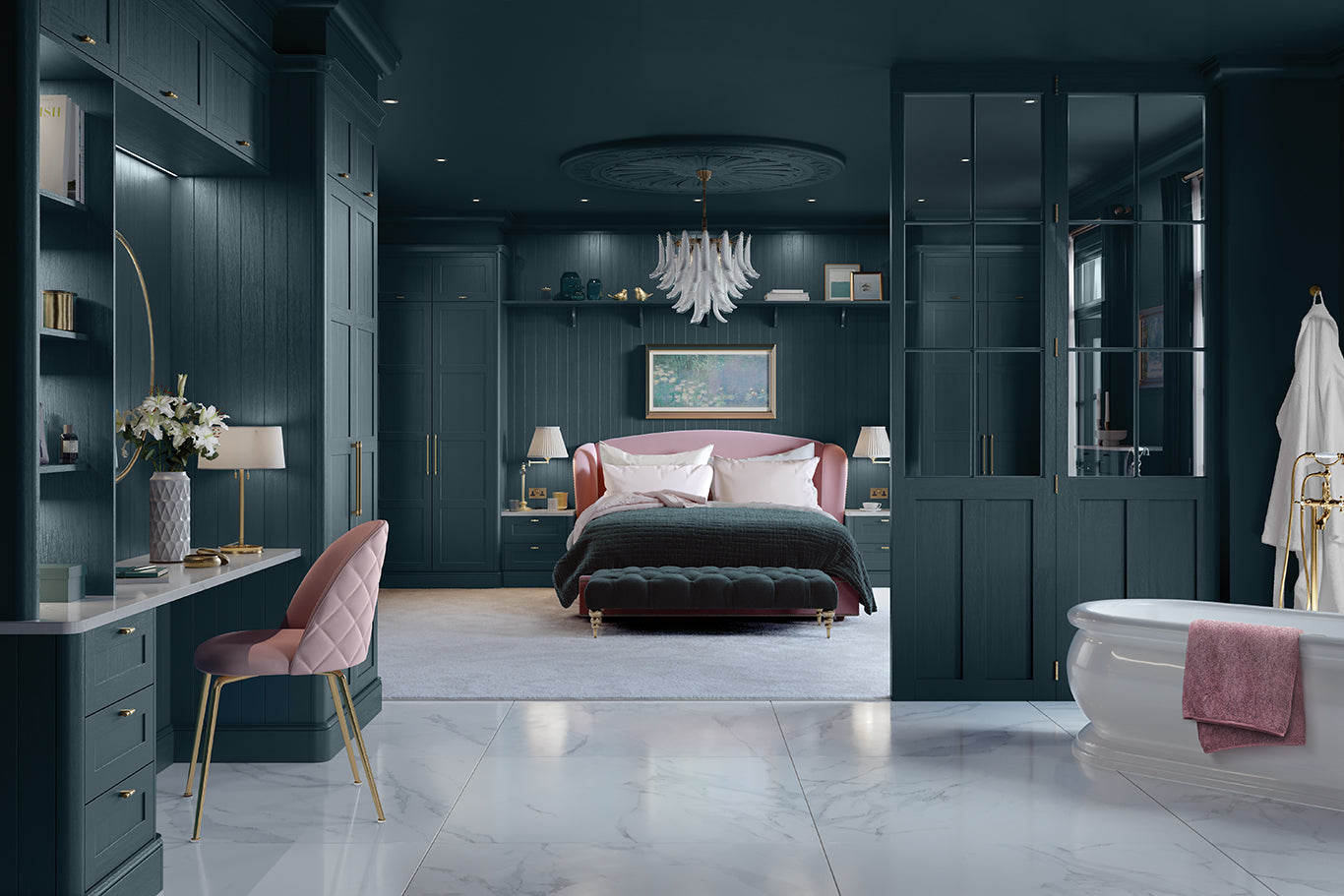 Aldana Slim Frame Shaker Bedroom