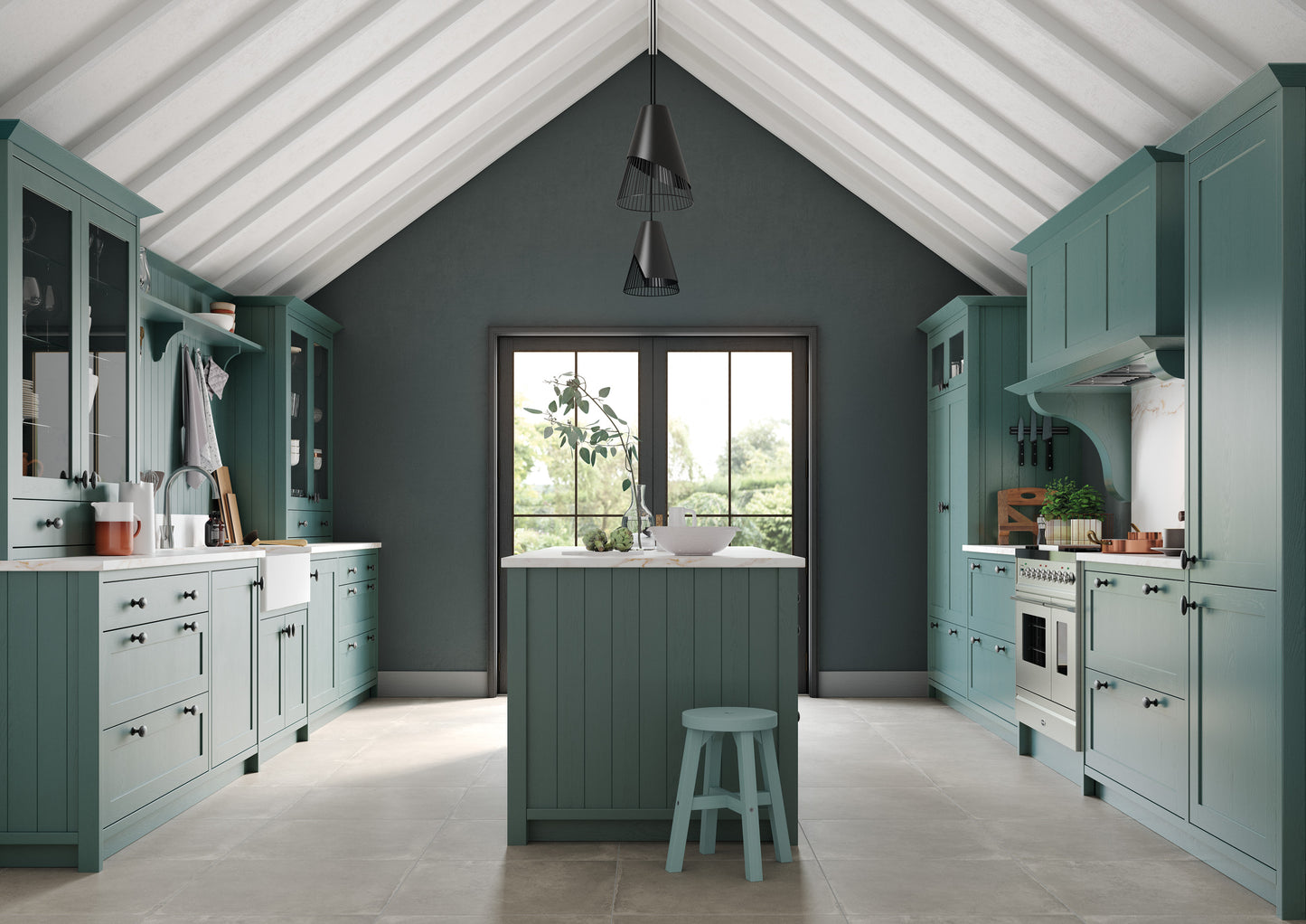 Aldana Slim Frame Shaker Kitchen