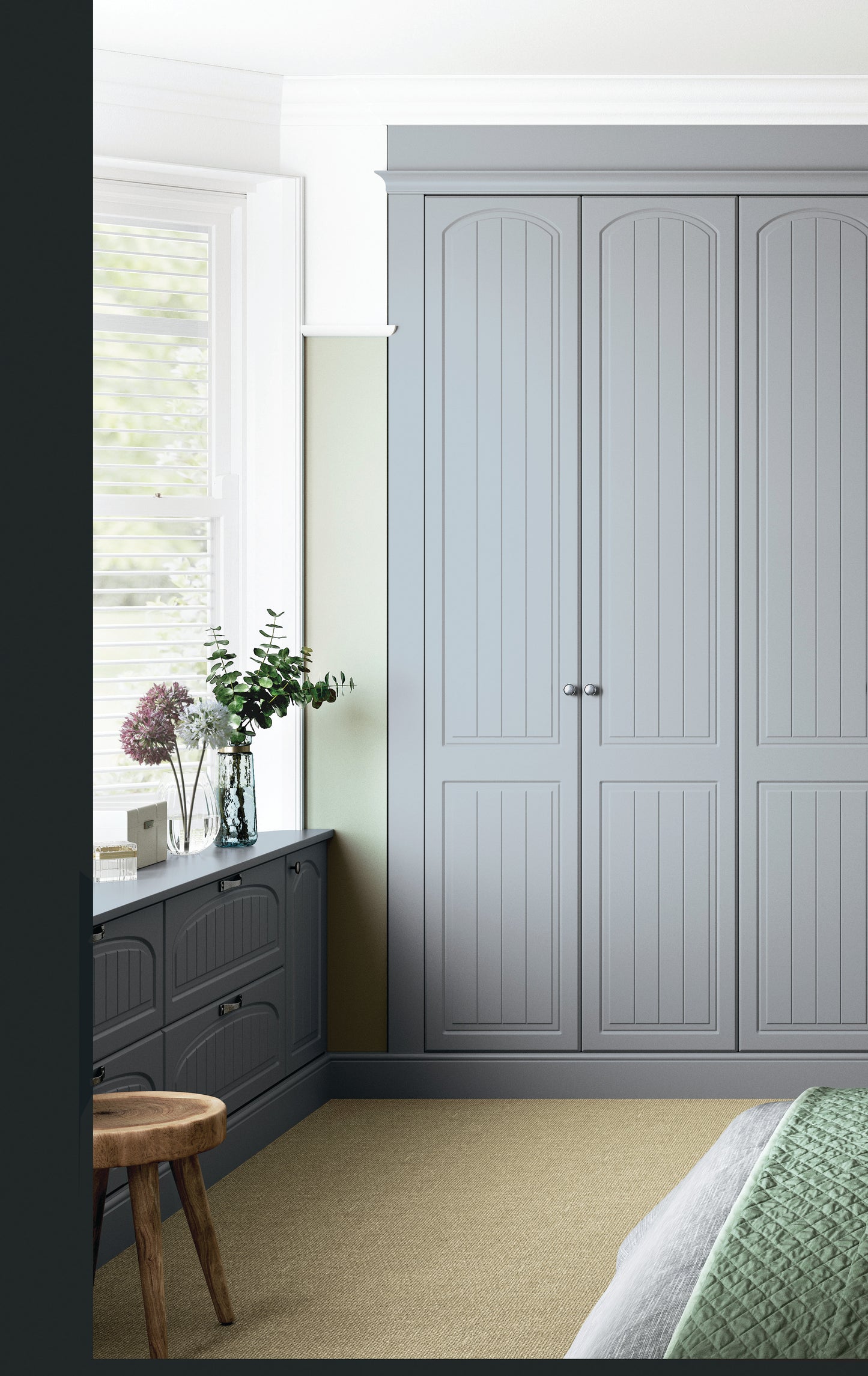 Saxon Lined Shaker Bedroom