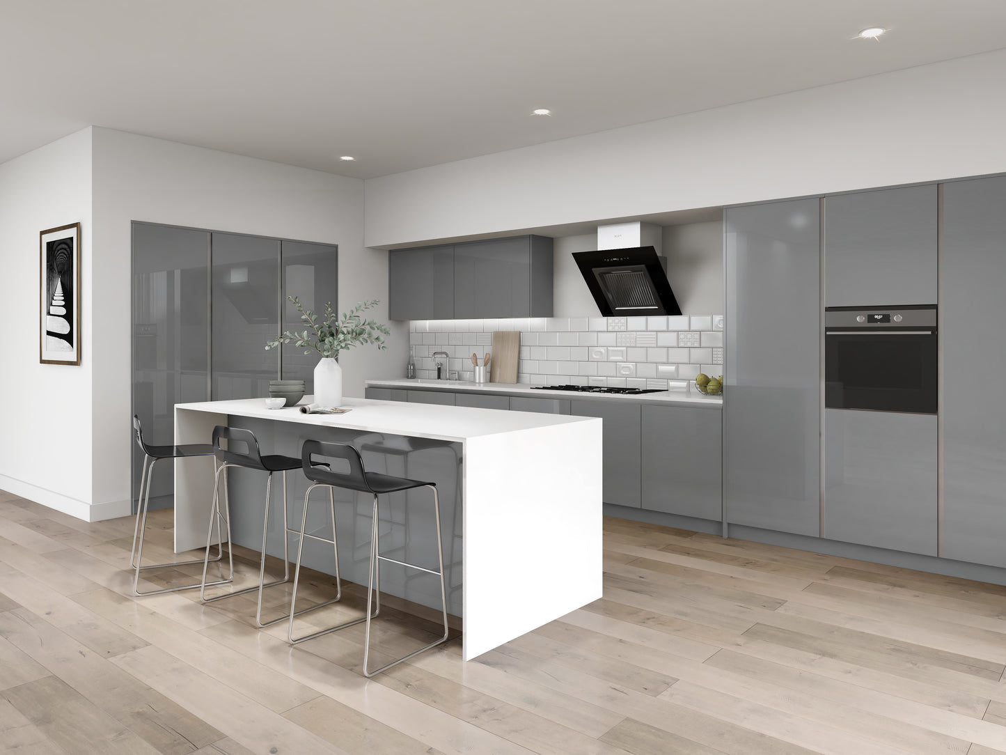 Phoenix Gloss Slab Style Kitchen