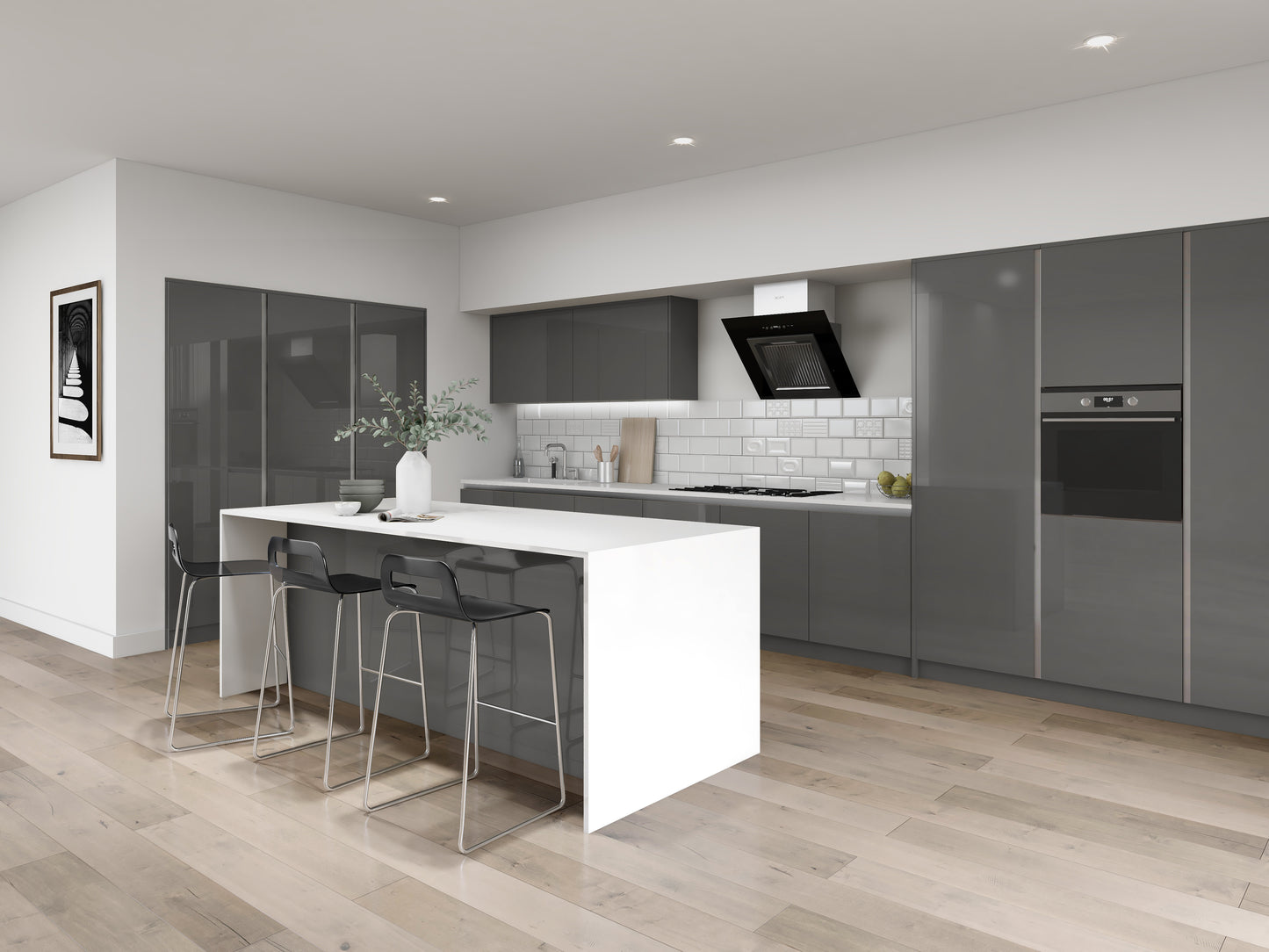 Phoenix Gloss Slab Style Kitchen