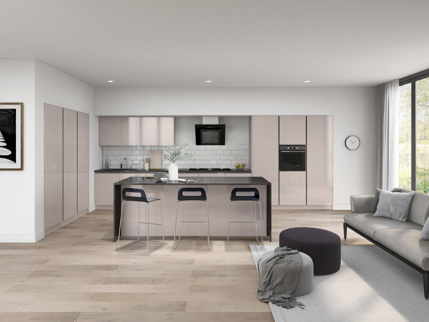 Phoenix Gloss Slab Style Kitchen