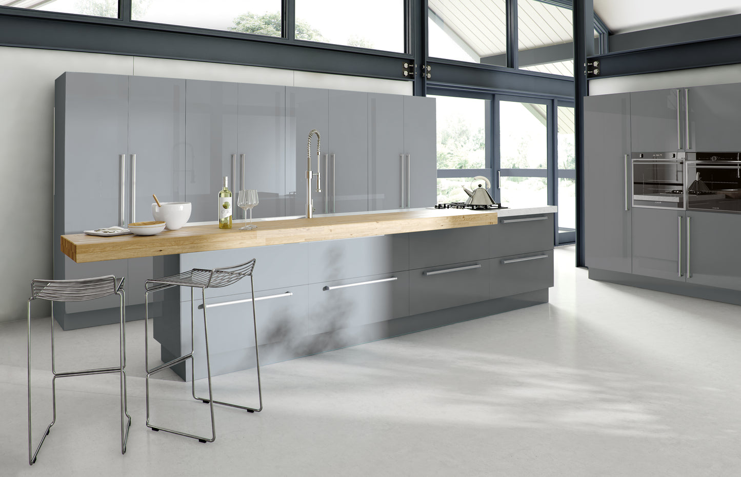 Phoenix Gloss Slab Style Kitchen
