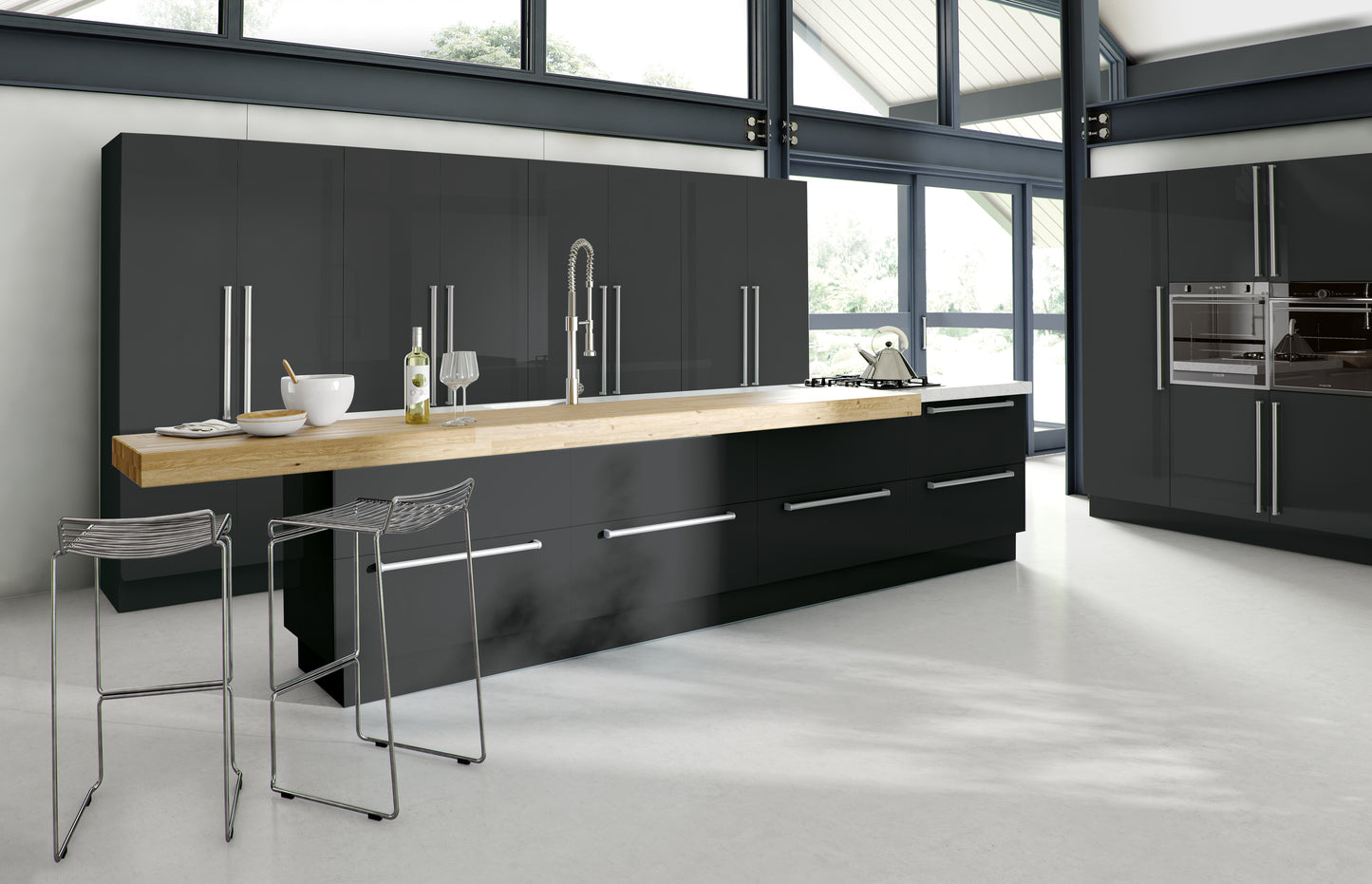 Phoenix Gloss Slab Style Kitchen