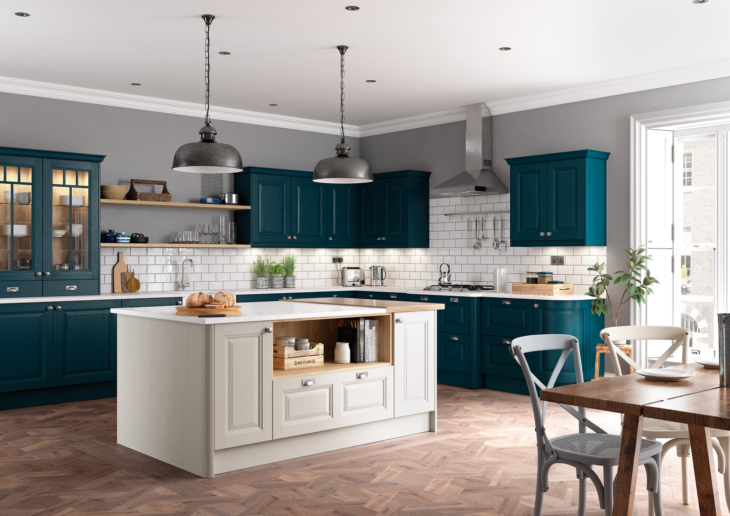 Jefferson Raised Panel Shaker Kitchen