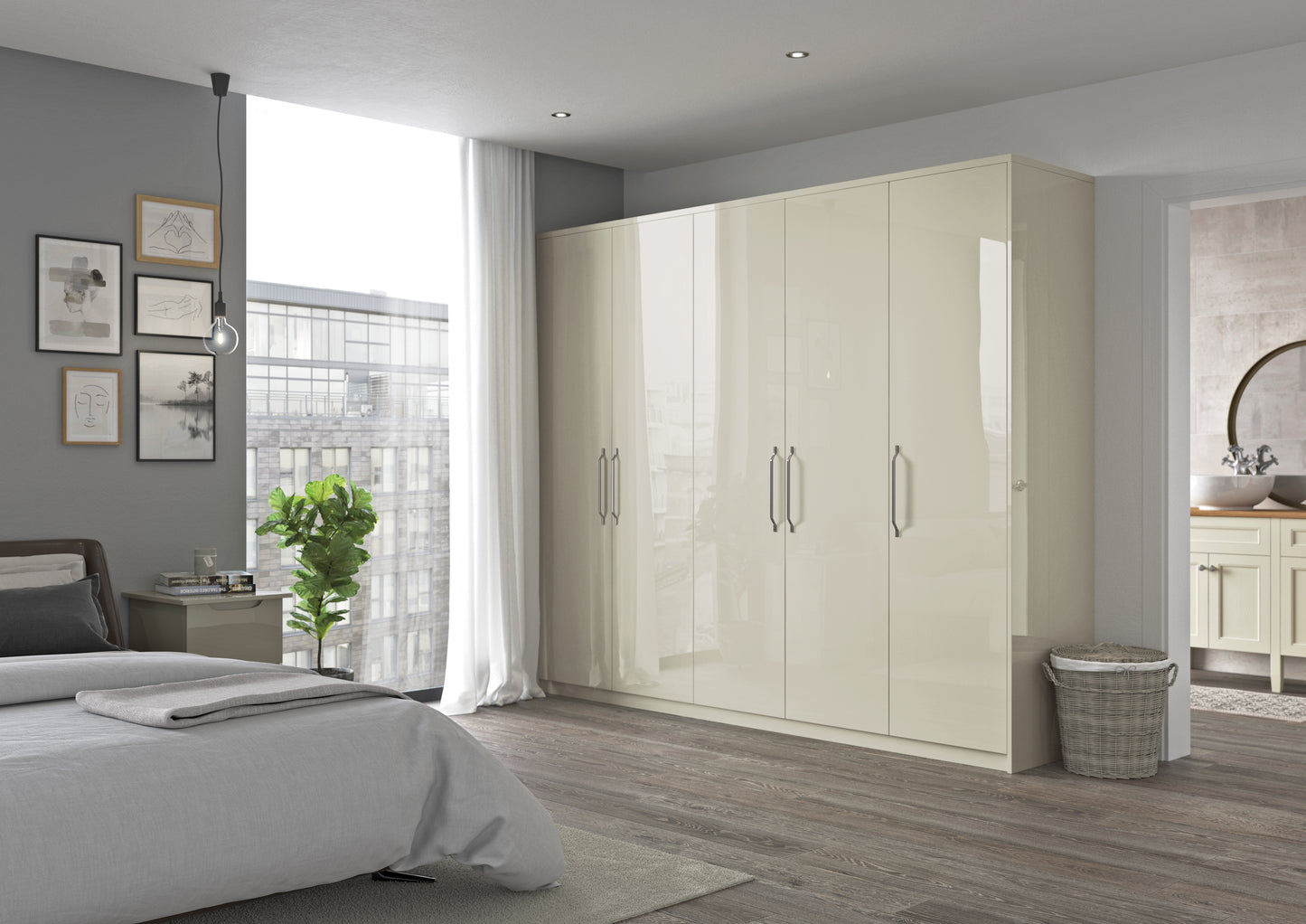 Phoenix Gloss Slab Style Bedroom