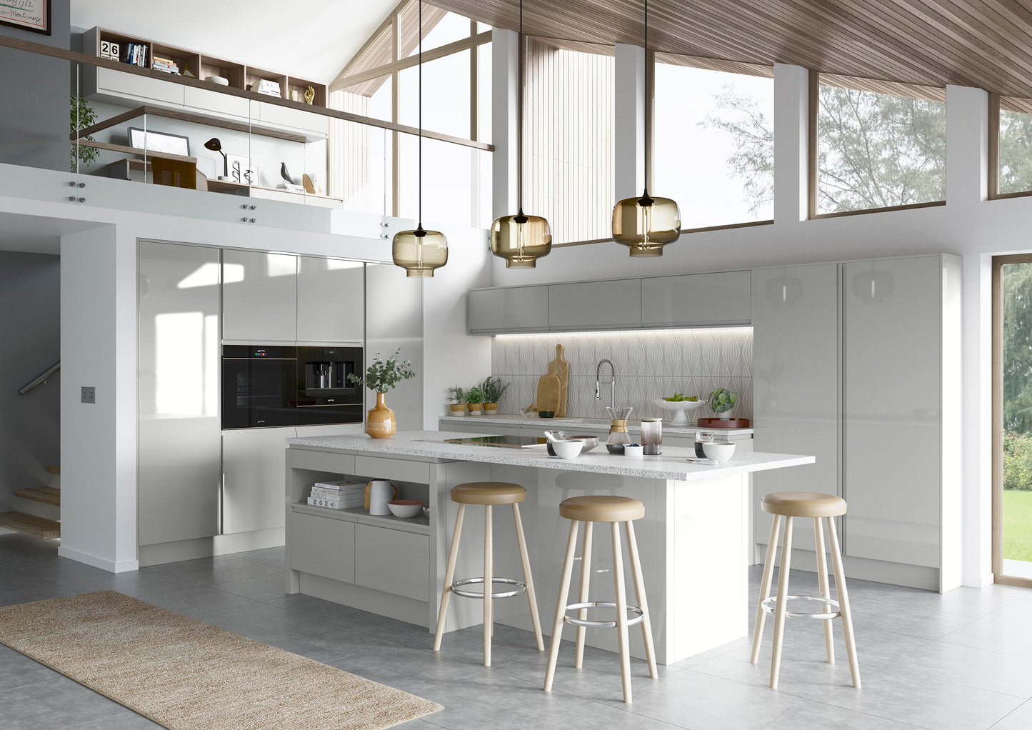 Strada Gloss Handless Kitchen