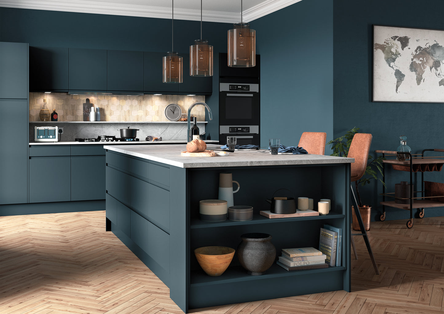 Strada Matte Handless Kitchen