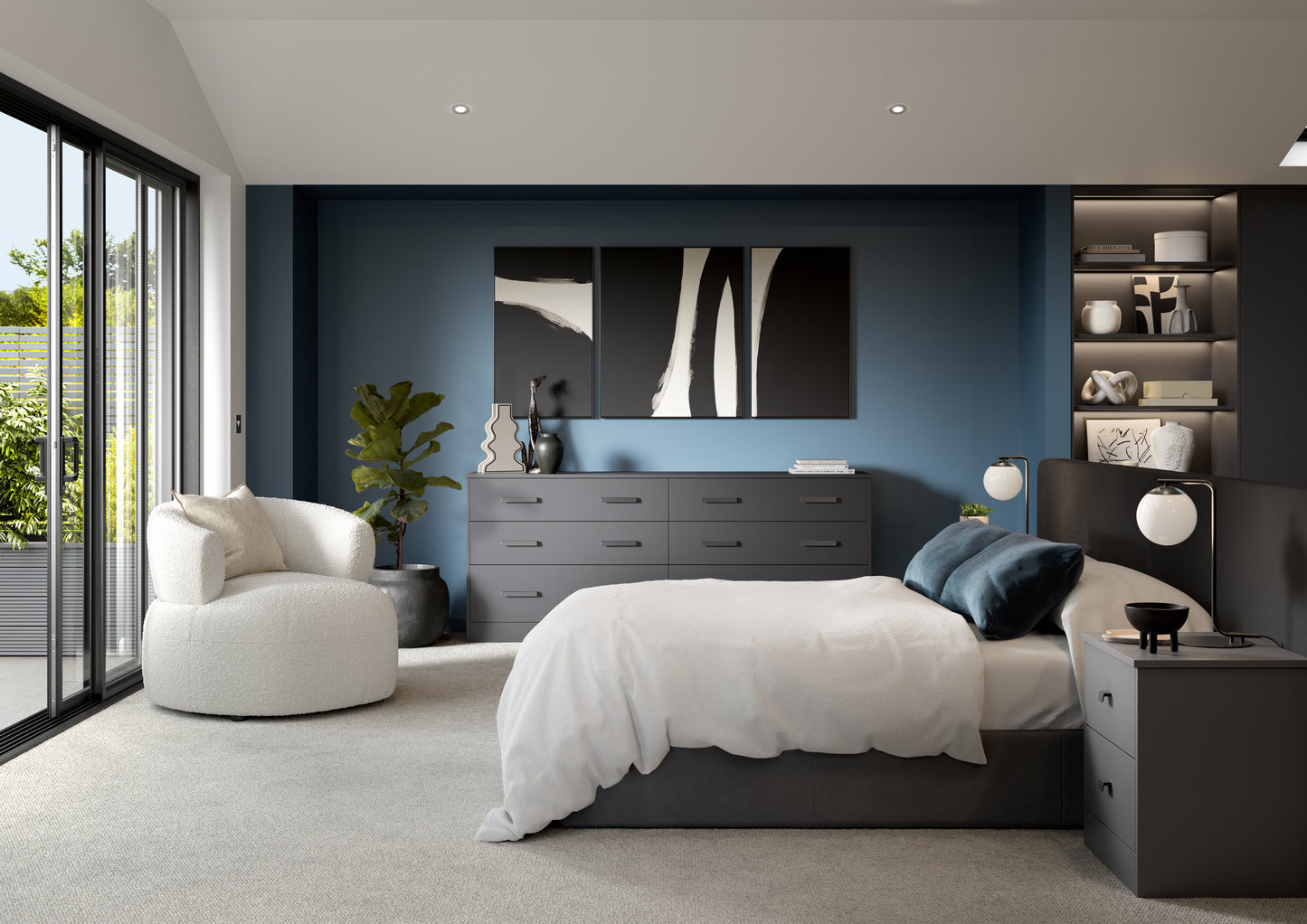 Zola Soft Matte Slab Style Bedroom