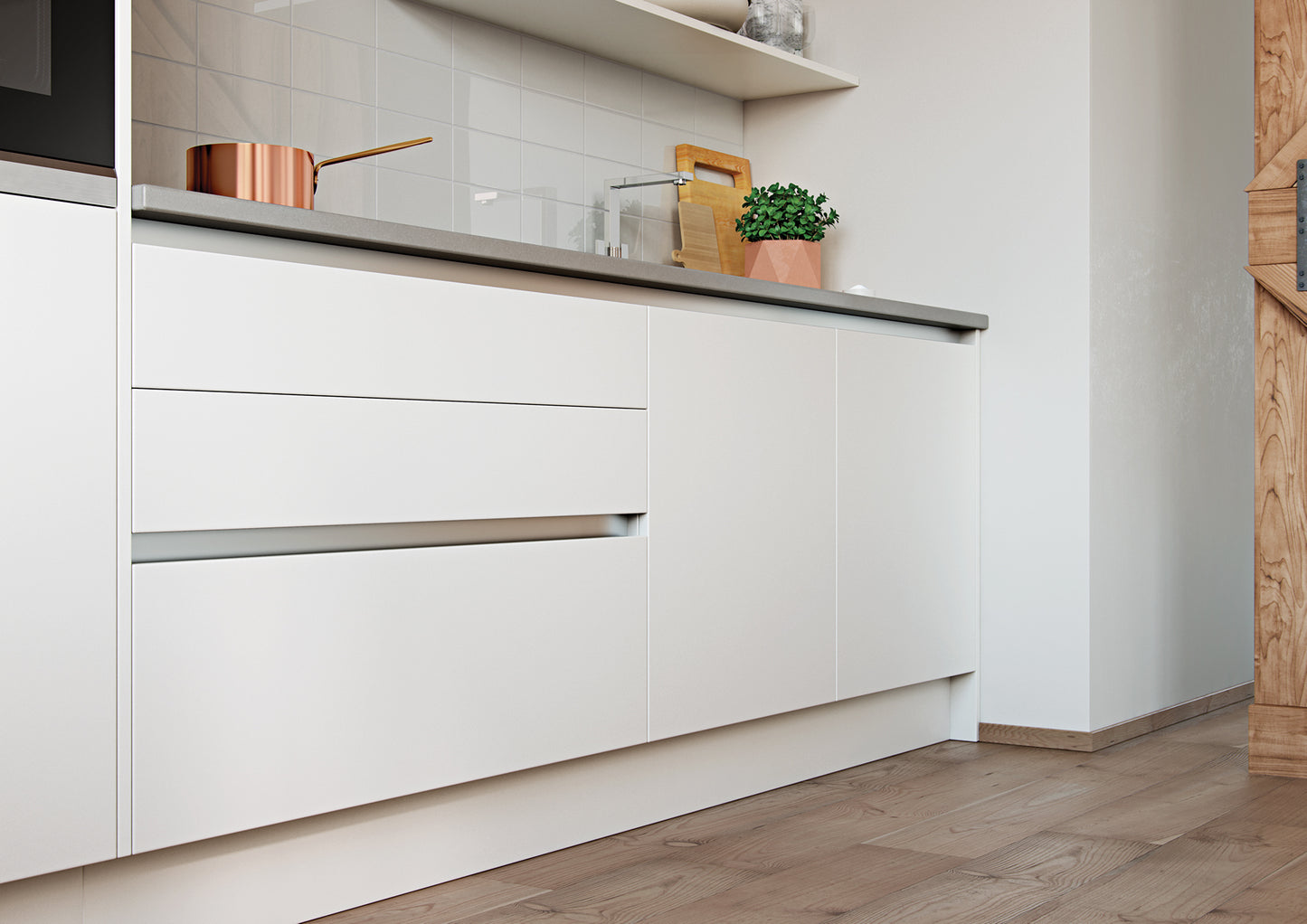 Zola Soft Matte Slab Style Kitchen