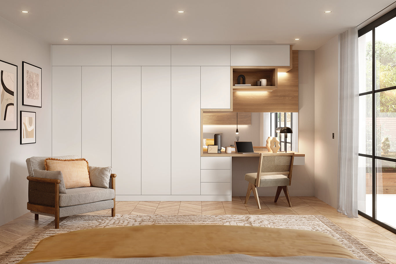 Zola Soft Matte Slab Style Bedroom